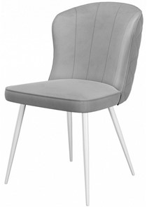 Обеденный стул 209, микровелюр B22 grey, ножки белые в Астрахани