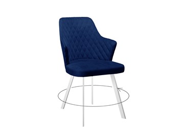 Мягкий стул 245 Поворотный синий/белый в Астрахани