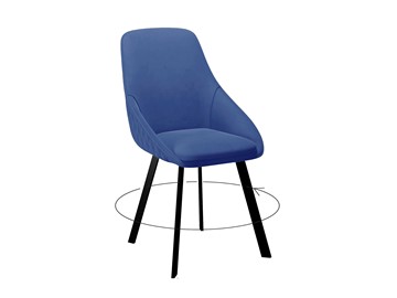 Мягкий стул 246 Поворотный синий/черный в Астрахани