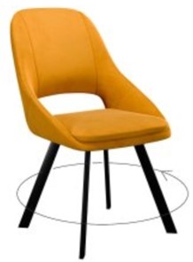 Обеденный стул 247 Поворотный  апельсин/черный в Астрахани