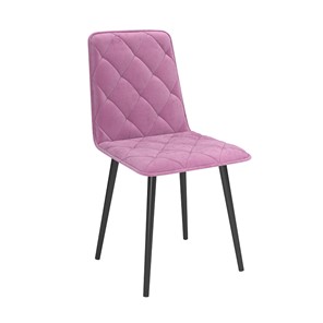 Кухонный стул Антика, велюр тенерифе розовый/Цвет металл черный в Астрахани