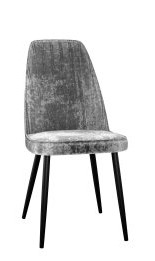 Кухонный стул DikLine 326 микровелюр M13 светло-серый, ножки черные в Астрахани