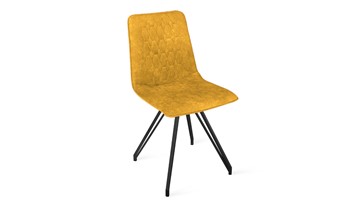 Обеденный стул Хьюго К4 (Черный муар/Микровелюр Wellmart Yellow) в Астрахани