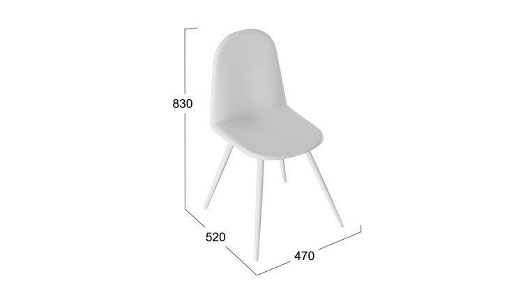 Кухонный стул Марли (конус Т3), Белый муар/Кожзам Белый в Астрахани - изображение 1