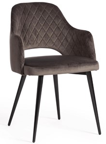 Кухонный стул VALKYRIA (mod. 711) 55х55х80 темно-серый barkhat 14/черный арт.15344 в Астрахани