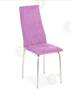 Обеденный стул Волна, каркас металл хром, инфинити фиолетовый в Астрахани