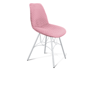 Обеденный стул SHT-ST29-С22 / SHT-S100 (розовый зефир/хром лак) в Астрахани