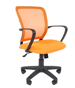 Офисное кресло CHAIRMAN 698 black TW, ткань, цвет оранжевый в Астрахани