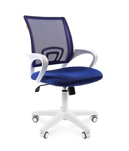 Офисное кресло CHAIRMAN 696 white, ткань, цвет синий в Астрахани