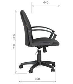 Офисное кресло CHAIRMAN 681 Ткань C-3 черное в Астрахани - предосмотр 2