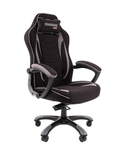 Кресло игровое CHAIRMAN GAME 28 Полиэстер комбинированная ткань серый/черный в Астрахани