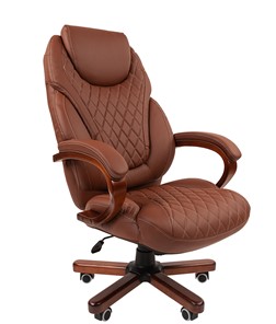 Офисное кресло CHAIRMAN 406, коричневый в Астрахани