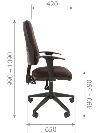 Офисное кресло CHAIRMAN 661 Ткань стандарт 15-13 серая в Астрахани - изображение 4