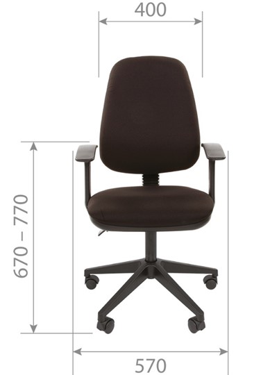 Компьютерное кресло CHAIRMAN 661 Ткань стандарт 15-21 черная в Астрахани - изображение 3