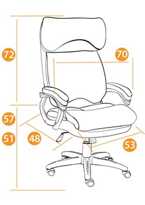 Офисное кресло DUKE флок/ткань, серый/серый, 29/TW-12 арт.14039 в Астрахани - предосмотр 27