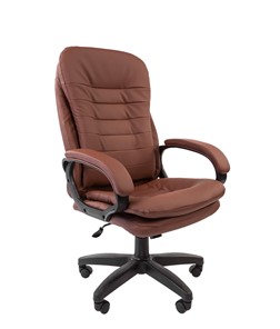 Офисное кресло CHAIRMAN 795 LT, экокожа, цвет коричневый в Астрахани