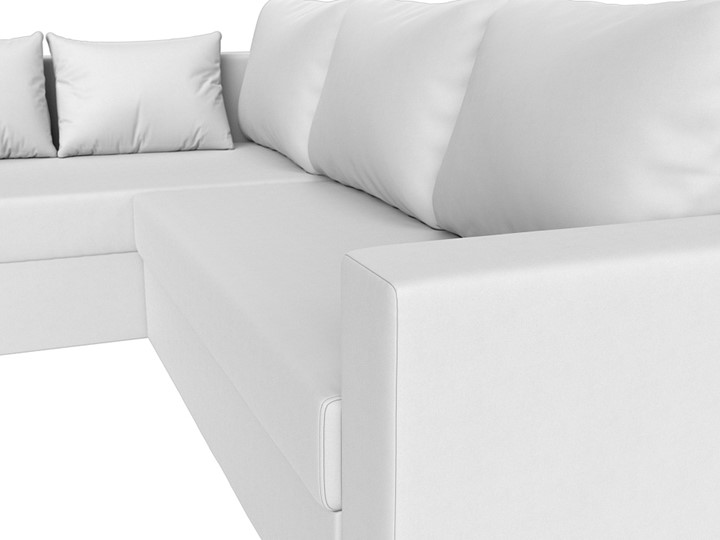 Угловой раскладной диван Мансберг, Белый (Экокожа) в Астрахани - изображение 4