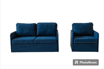 Набор мебели Амира синий диван + кресло в Астрахани