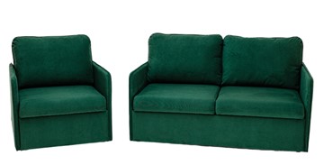 Комплект мебели Амира зеленый диван + кресло в Астрахани