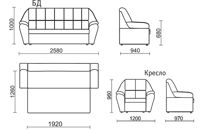 Прямой диван Блистер БД в Астрахани - изображение 7