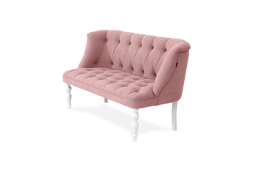 Прямой диван Бриджит розовый ножки белые в Астрахани