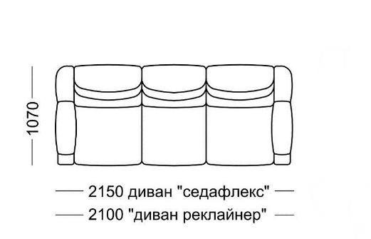 Диван прямой Мишель Элита 50 М, седафлекс в Астрахани - изображение 7