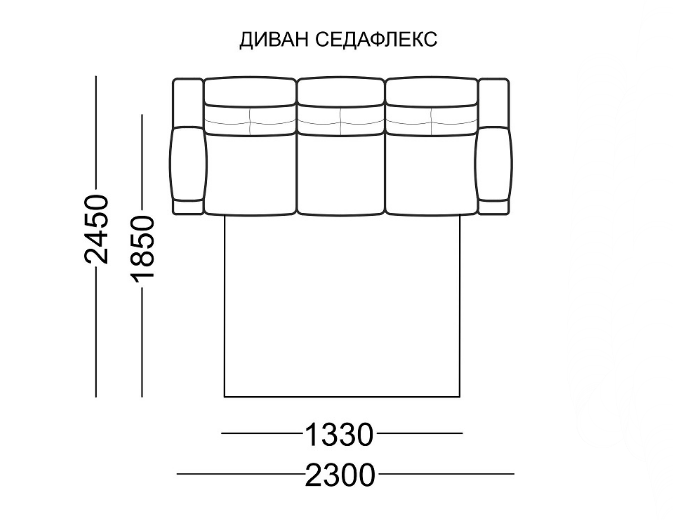 Прямой диван Рокфорд БД, седафлекс в Астрахани - изображение 7