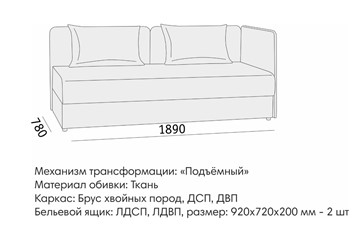 Прямой диван Орлеан 2 БД в Астрахани - предосмотр 8
