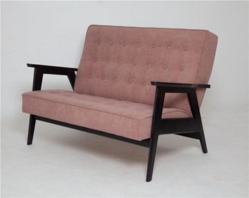 Прямой диван Ретро, двухместный (венге / RS 12 - розовый) в Астрахани