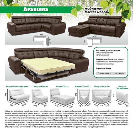 Модульный диван Арабелла в Астрахани - изображение 5