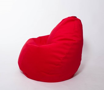 Кресло-мешок Груша большое, велюр однотон, красное в Астрахани - предосмотр 1