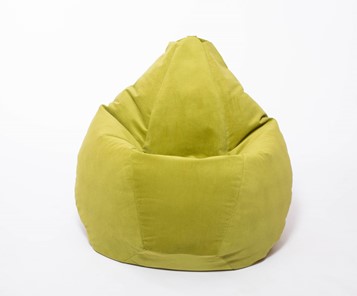 Кресло-мешок Груша малое, велюр однотон, травянное в Астрахани - предосмотр 1