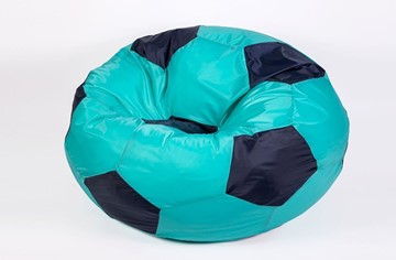 Кресло-мешок Мяч большой, бирюзово-черный в Астрахани