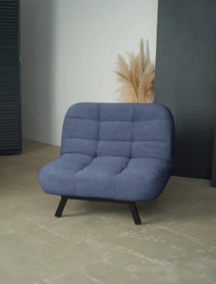 Кресло на ножках Абри опора металл (синий) в Астрахани - изображение 8