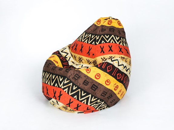 Кресло-мешок Груша среднее, жаккард, африкан в Астрахани - изображение