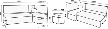 Угловой кухонный диван Нео КМ 3 с механизмом 2000*1110 в Астрахани - предосмотр 20