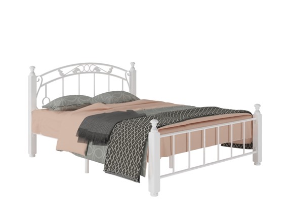 Кровать двуспальная Гарда 5, 160х200, белая в Астрахани - изображение