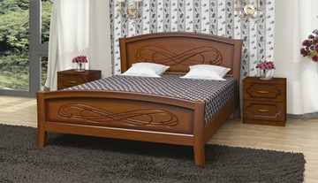 Кровать полутороспальная Карина-16 (Орех) 140х200 в Астрахани
