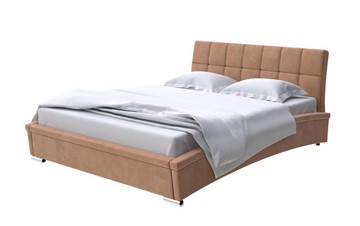Спальная кровать Corso-1L 200x200, Микровелюр (Manhattan Брауни) в Астрахани