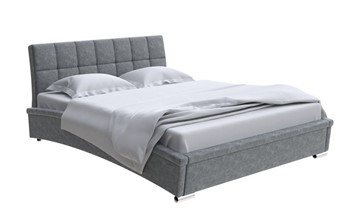 Двуспальная кровать Corso-1L 200x200, Велюр (Gratta 4 Серый космос) в Астрахани