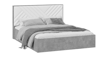 Кровать 2-спальная Хилтон Тип 1 (Ателье светлый/Белый) в Астрахани