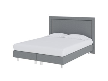 Спальная кровать London Boxspring Elite 160х200, Рогожка (Savana Grey (серый)) в Астрахани