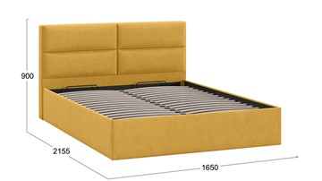 Кровать с механизмом 2-спальная Глосс Тип 1 (Микровелюр Wellmart Yellow) в Астрахани - предосмотр 1