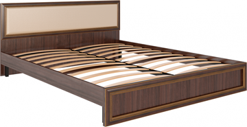 Кровать 2-спальная Беатрис М10 с мягким изголовьем (Орех Гепланкт) в Астрахани
