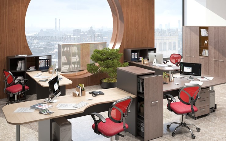 Офисный набор мебели Xten для двух сотрудников с тумбочками в Астрахани - изображение 5