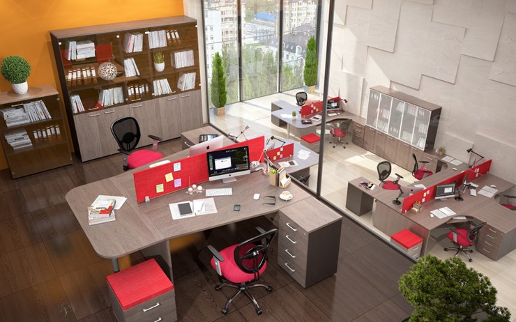 Офисный набор мебели Xten для двух сотрудников с тумбочками в Астрахани - изображение 3
