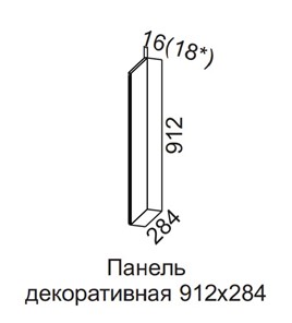 Декоративная панель Вельвет для верхних модулей 912х284 в Астрахани