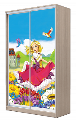 Детский шкаф ХИТ 23-4-17-77-11, Принцесса, шимо светлый в Астрахани - изображение