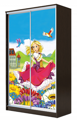 Шкаф-купе детский ХИТ 23-4-17-77-11, Принцесса, венге в Астрахани - изображение