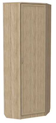 Распашной шкаф 402 угловой со штангой, цвет Дуб Сонома в Астрахани - изображение